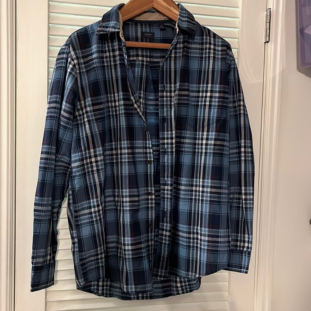 Blue Plaid Button Up